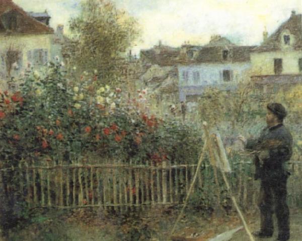 Pierre-Auguste Renoir Monet Painting in his Garden china oil painting image